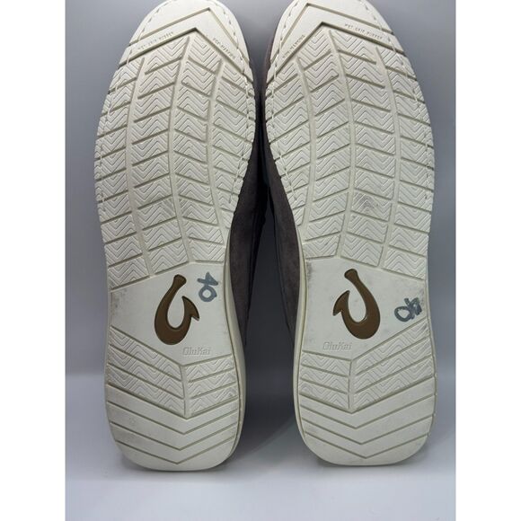 NWT OluKai Kaʻa Grey Suede Leather Loafers Men 12 Island Casual main image 4